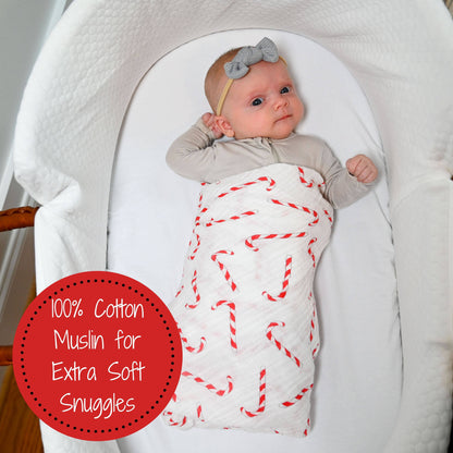 Candy canes | Swaddle Blanket