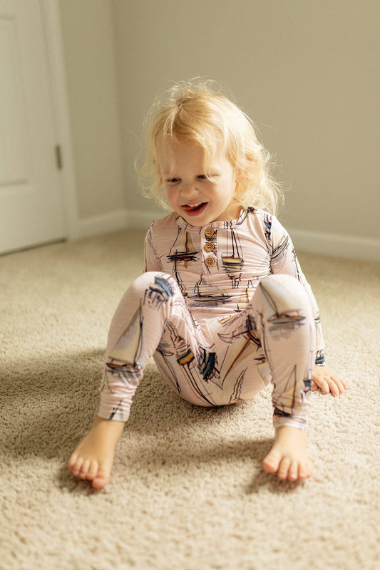 Bamboo Long Sleeve Henley Pajamas | Seas the Day