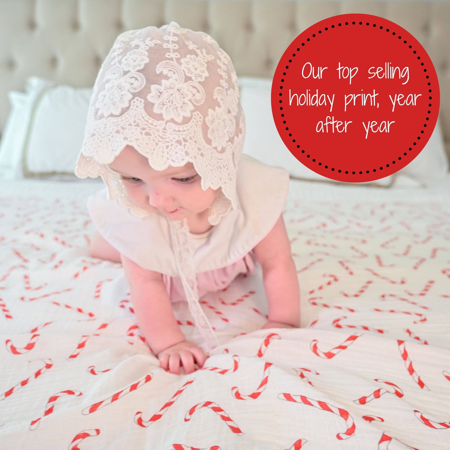 Candy canes | Swaddle Blanket