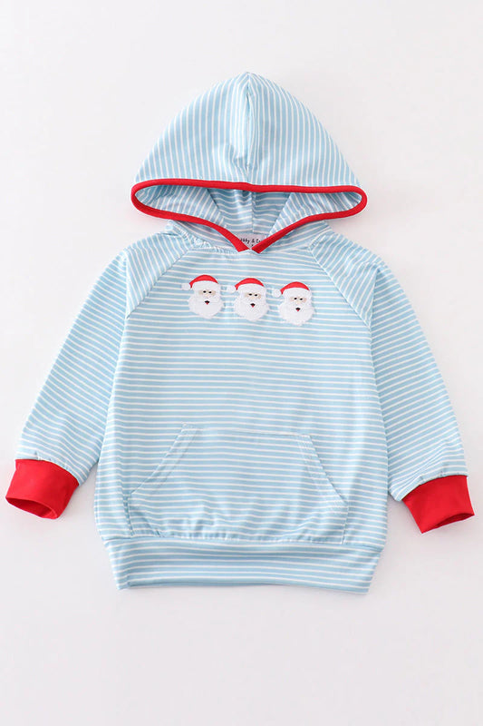 Blue stripe Santa | Hoodie