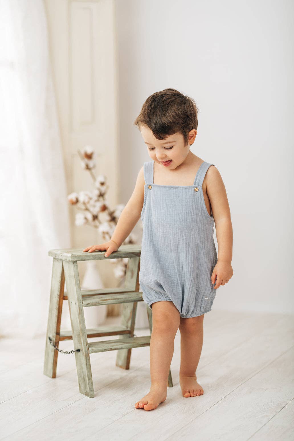 Landon | Shortie Overalls Romper