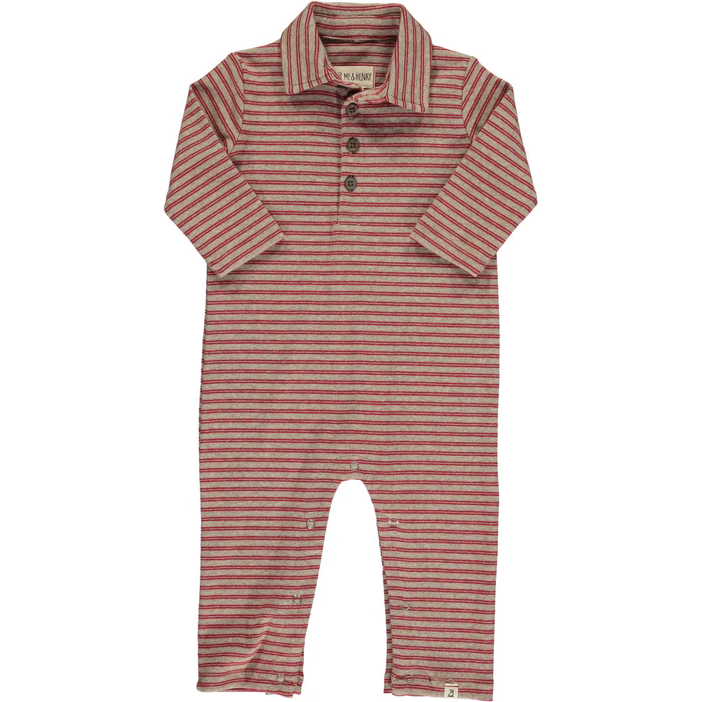 Stripe Polo Romper | Kingston